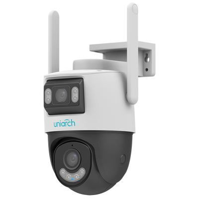 Cámara Uniarch IP 3 Megapixel WiFi 2x óptica - 1/2.8&quot; Progressive Scan CMOS - Lente 2.8 mm (pan) 4 mm (PTZ) - IR LEDs Alcance 30 m - Wifi IEEE802.11b/g/n/ax - UMD