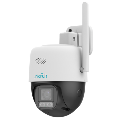 Cámara IP 5 Megapixel WiFi Uniarch Wise-ISP - 1/1.8&quot; Progressive Scan CMOS | Lente 4 mm - Disuasión activa (ColorHunter, altavoz y luz) - Luz dual (IR + luz blanca) - Wifi IEEE802.11b/g/n/ax