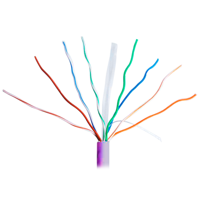 Uniview Cavo UTP categoria 6 - Conduttore OFC,100% rame - Diametro 24 AWG-0,53mm - Certificato CPR: B2ca-s1,d0,a1 - Guaina LSZH / Colore viola - Distribuito su bobine di legno da 305m