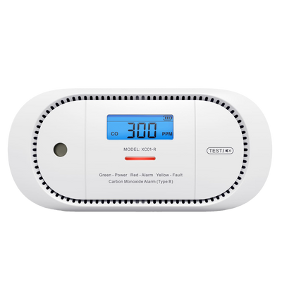 Detector de CO autónomo X-Sense - Duración de la batería 5 años (reemplazable) - Indicador luminoso de alarma - Alarma sonora 85 dB a 3m - Botón de Test y pantalla LCD - Certificado EN 50291