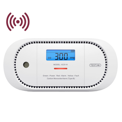 Detector de CO autónomo X-Sense - Permite conectar 24 detectores por RF 868MHz - Duración de la batería 5 años (reemplazable) - Indicador luminoso y alarma sonora 85 dB a 3m - Botón de Test y pantalla LCD - Certificado EN 50291