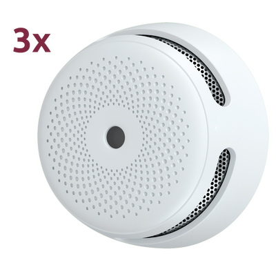 Pack de 3 mini detector de humo autónomo X-Sense - Duración de la batería 10 años (no reemplazable) - Indicador luminoso de alarma - Alarma sonora 85 dB a 3m - Botón de Test - Certificado EN 14604