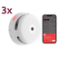 Pack de 3 mini detector de humo autónomo X-Sense - Conexión con HUB SBS50 para comunicación por APP - Permite conectar 50 detectores en la misma red - Duración de la batería 5 años (reemplazable) - Alarma sonora 85 dB a 3m - Certificado EN 14604