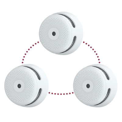 Pack di 3 mini rilevatori di fumo standalone X-Sense - Consente di collegare 24 rilevatori tramite RF 868MHz - Durata della batteria 5 anni (sostituibile) - Indicatore luminoso di allarme - Allarme acustico 85 dB a 3m - Certificato EN 14604