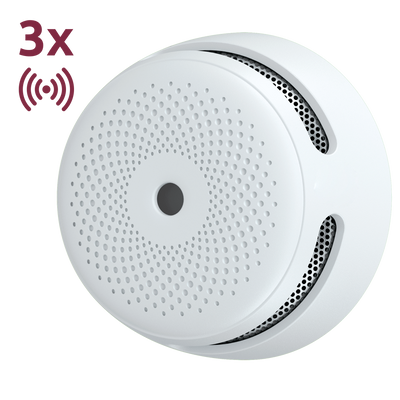 Pack de 3 mini detector de humo autónomo X-Sense - Comunicación WiFi 2.4GHz - Conexión a través de APP - Duración de la batería 1 año (reemplazable) - Alarma sonora 85 dB a 3m - Certificado EN 14604