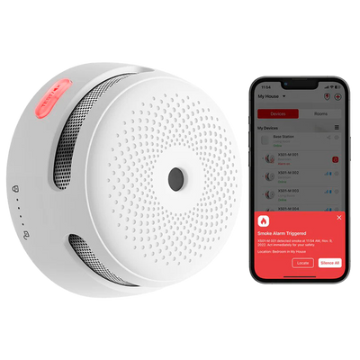 Mini detector de humo autónomo X-Sense - Comunicación WiFi 2.4GHz - Conexión a través de APP - Duración de la batería 1 año (reemplazable) - Alarma sonora 85 dB a 3m - Certificado EN 14604