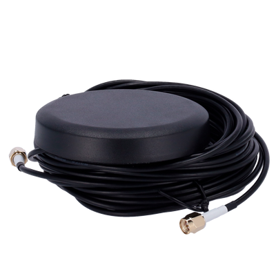 Antenna 4G e Wi-Fi - Frequenza 4G  698-960/1710-2700MHz - Connettore Maschio SMA - Montaggio sul tetto del veicolo - Guadagno 4G 3,8dBi / Wi-Fi 4,4dBi - Cavo RG174 5 metri