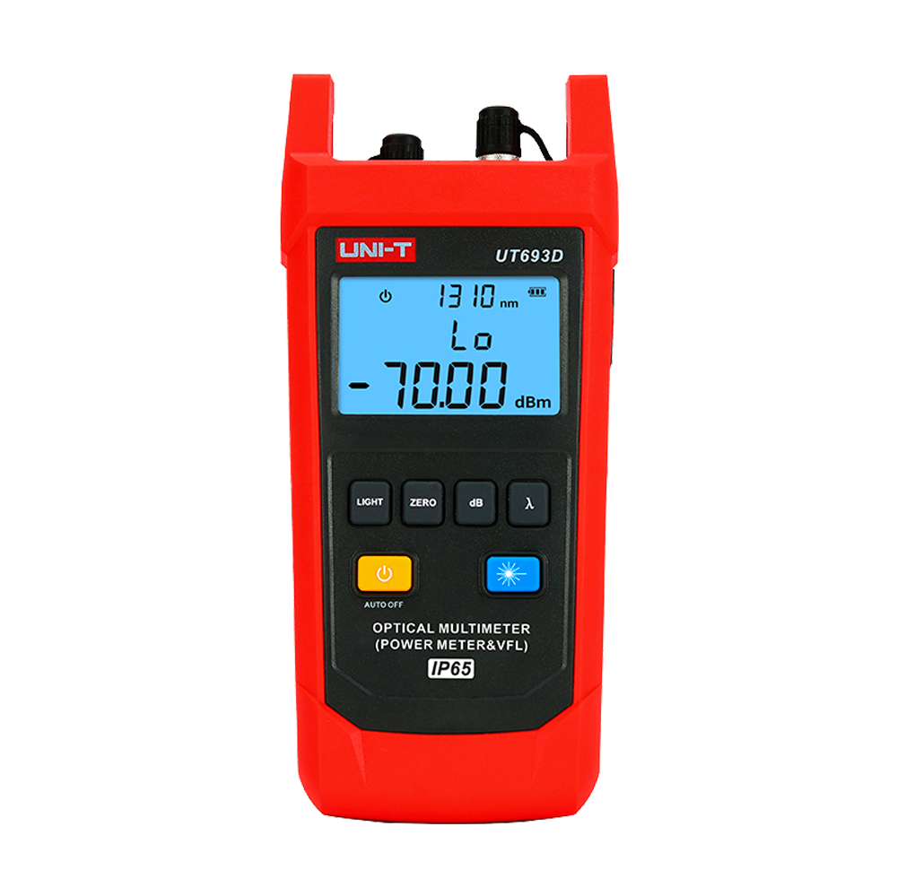 Tester per fibra ottica - Valutazione della potenza della fibra ottica - Localizzatore visivo di guasti - Impermeabile IP65  - Spegnimento automatico