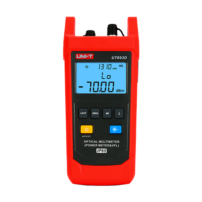 Tester per fibra ottica - Valutazione della potenza della fibra ottica - Localizzatore visivo di guasti - Impermeabile IP65  - Spegnimento automatico