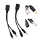 Passive PoE Injector and Splitter - Requires the use of the included pair - Input and output up to 48 V - RJ45 connectors and power connector - Up to 100 meters UTP - Black color