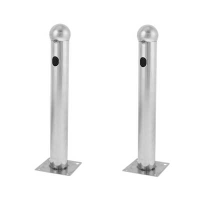 Support for barrier model T - 2 units - Stainless steel - Compatible with 2 beam detector - Compatible with AB-60 - 30cm