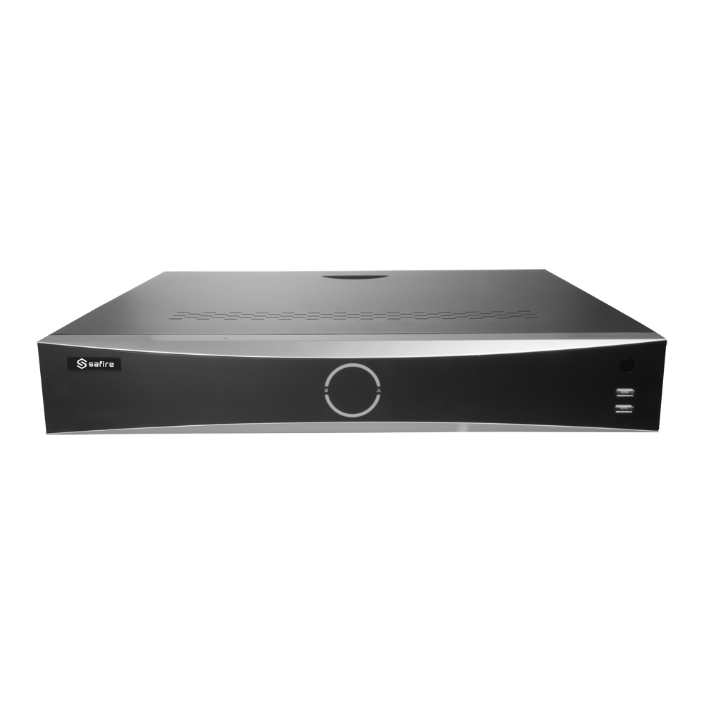 NVR video recorder with facial recognition - 32 CH video | Max resolution 32 Mpx - Facial recognition up to 4 channels - Comparison of up to 10,000 images - TrueSense, false alarm filter for vehicles and people - Supports 4 hard disks | Alarm