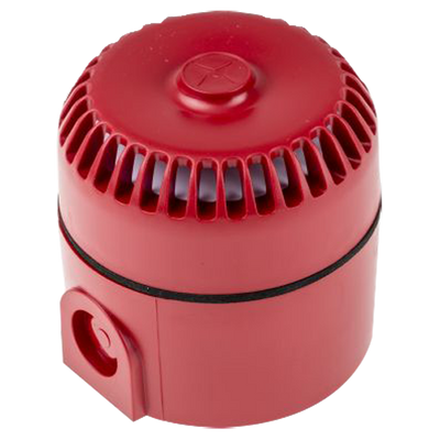 Roshni LP - Wired fire siren for indoor and outdoor use - Sound power 102 dB at 1 m - 32 alarm tones - High base for easy installation - 24 VDC power supply