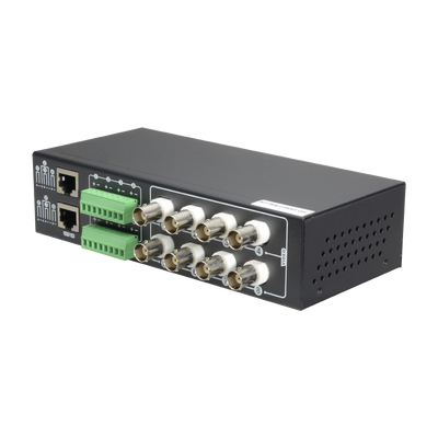 Video Balun 4N1 (HDTVI, HDCVI, AHD and CVBS) - 8 Passive Channels - Includes 8 BA612P-HACs - BNC &amp; RJ45 Connection - Distance: 180 ~ 440m - 19" Rack Mountable