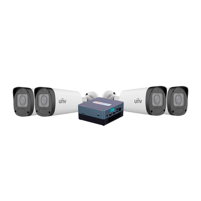 Kit Videologic VLN-IALITE-2+2 - Include 4 canali IA espandibili a 6 - Risoluzione max CIF - Non include modulo di uscita - 4 x telecamere Uniview UV-IPC2324LB-ADZK-G