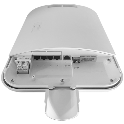 Outdoor POE Switch - 4 RJ45 PoE + 1 RJ45 Uplink + 1 SFP Uplink - Speed ​​10/100/1000 Mbps - 30W per port / Maximum 60W