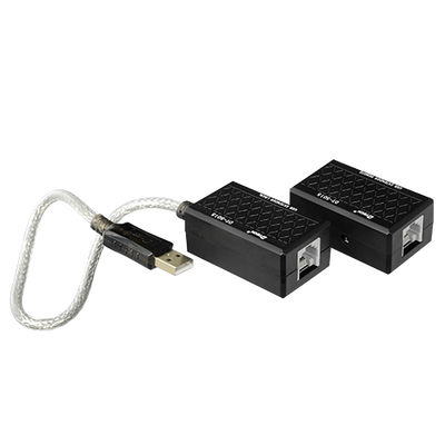 Estensore USB per cavo UTP - 1 emittente USB a RJ45 - 1 ricevitore RJ45 a USB - Lunghezza massima 60 m - Plug and Play