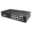 Switch PoE - 8 porte PoE + 2 Uplink RJ45 - Velocità 10/100 Mbps - Funzioni: Ai VLan/QOS/CCTV Extend/PoE - Standard IEEE802.3af (PoE) / a (PoE+) - Fino 100W in totale per tutte le porte