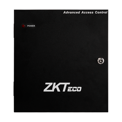 Controller box - Compatible with ZK-C2-260 controller - Opening tamper - Locking with key - Power supply | Space for battery - LED status indicator