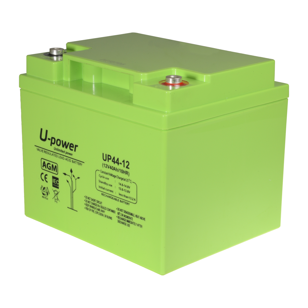 Upower - Batería recargable - Tecnología plomo-ácido AGM - Voltaje 12 V - Capacidad 40,0 Ah - 170 x 197 x 165 mm / 14200 g - Para respaldo o uso directo