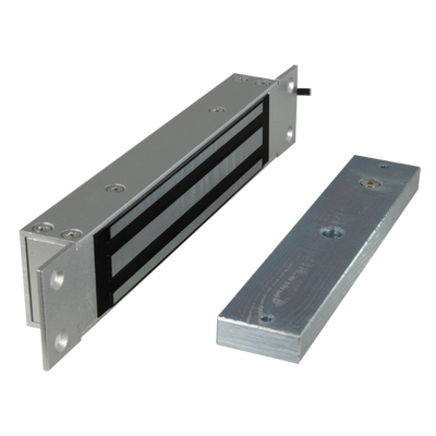 Ventosa electromagnética - Para puerta simple - Modo de apertura Fail Safe - Fuerza de retención 280 Kg - Área de almacenamiento 35 x 155 mm - Montaje empotrado