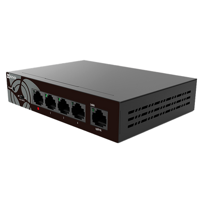 Switch Ezviz - 4 porte + 1 Uplink RJ45 - Velocità fino a 1000 Mbps su tutte le porte - Velocità di trasferimento di 10 Gbps - 1 porta prioritaria - Modalità Estesa, fino a 250m di portata