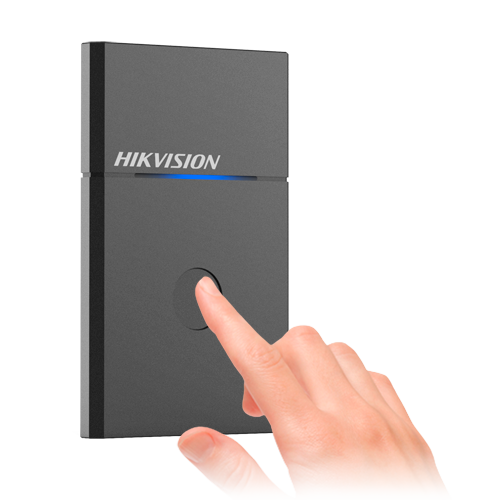 Hard disk portatile Hikvision SSD 1.8" - Potenza e leggerezza in formato ridotto - Capacità 500GB - Interfaccia USB 3.2 Gen2 Tipo C - Velocità di trasferimento fino a 1060 MB/s - Massima sicurezza con la crittografia delle impronte digitali - Waterproof I