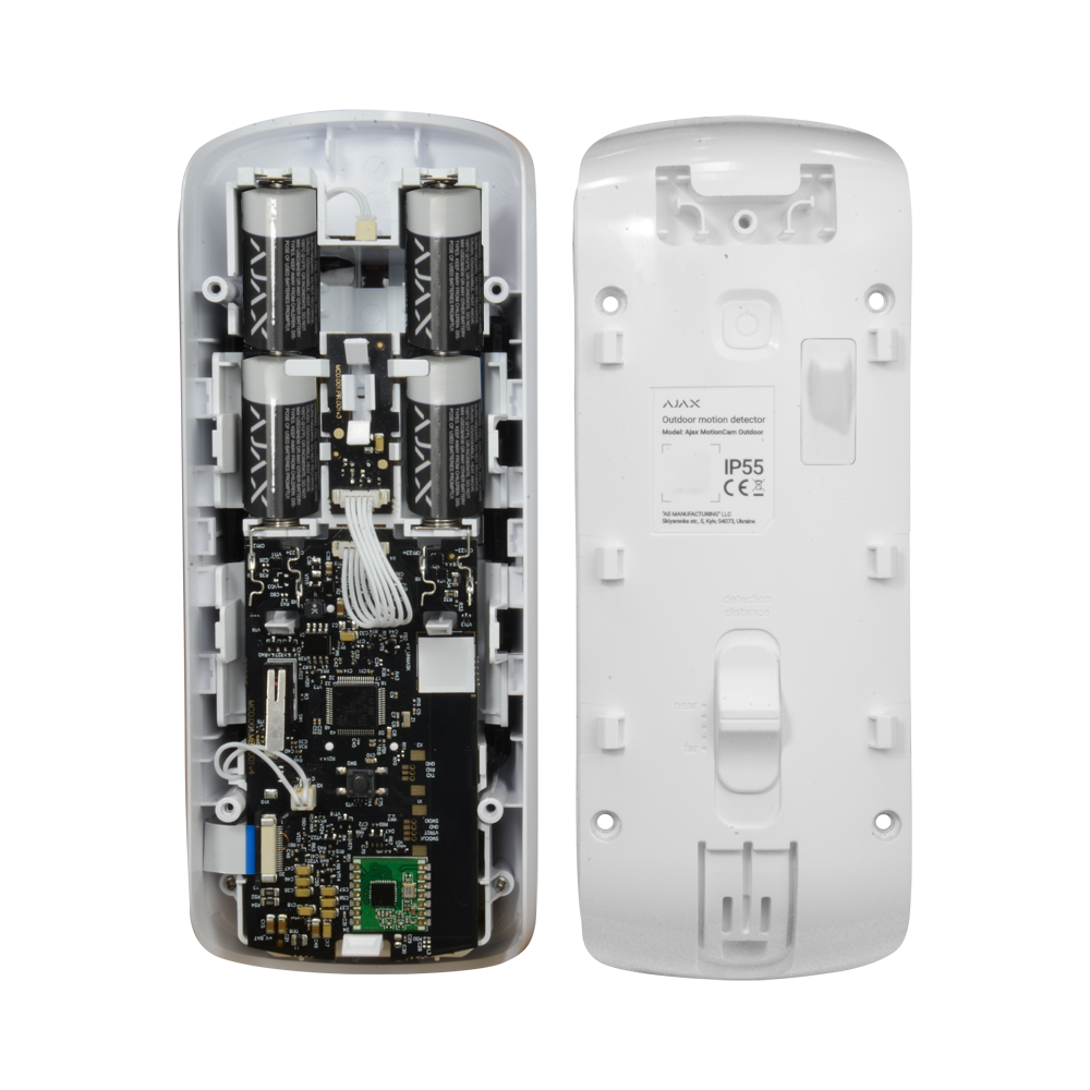 Ajax - Rilevatore Ajax con foto-verifica PIR per esterni - Senza fili 868 MHz Jeweller - Doppio PIR / Rilevamento da 3 a 15 m - Antimasking / Immune ad animali domestici - Uso esterni IP55 - Innowatt