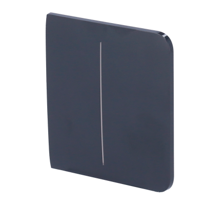 Touch panel for double light switch - Compatible with AJ-LIGHTCORE-2G - LED backlighting - Side touch panel without contact - Graphite color