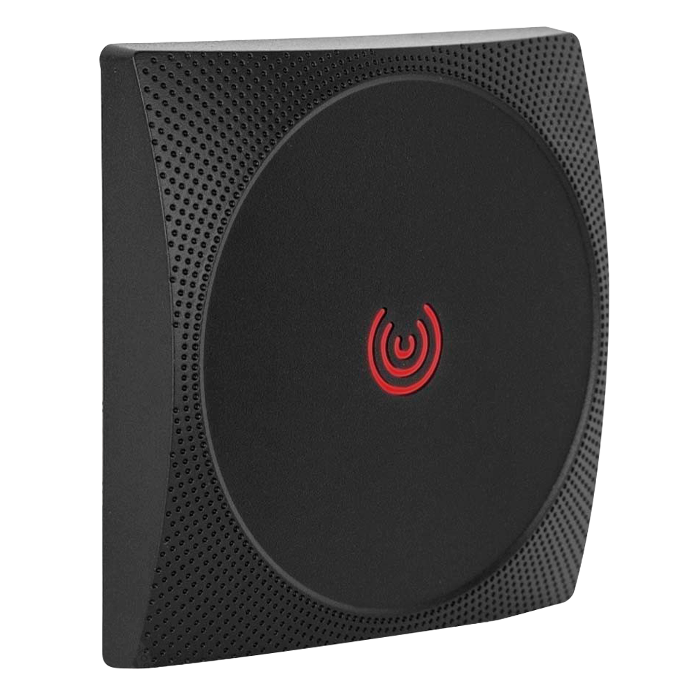 Lector de acceso - Acceso mediante tarjeta EM, MF y MF DESFire - Indicador LED y acústico - Wiegand 34 - Compatible con controladores ZKTeco - Apto para exterior IP65