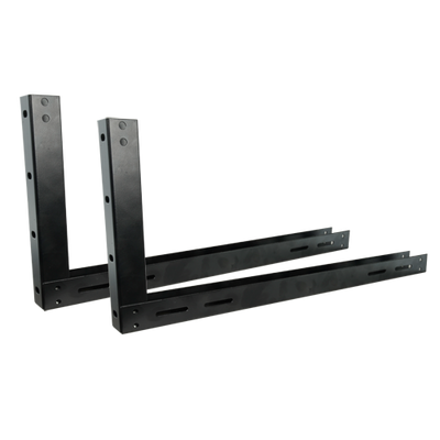 Wall bracket - For LOCKBOX-4U - 2 square type units - Adjustable anchoring - Metal material - Black color