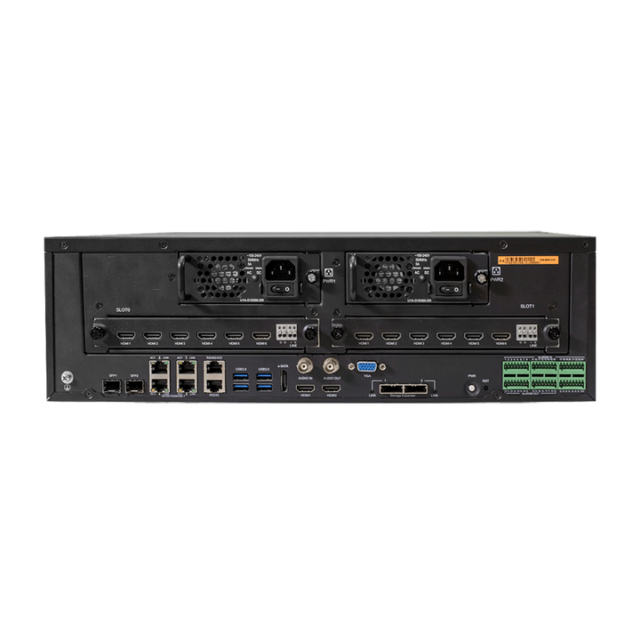 Server di gestione video - 1000 dispositivi | 12 Mp - Supporta 2 schede di decodifica - Larghezza di banda 512 Mbps - Supporta 16 hard disk | RAID