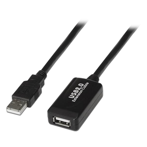 Extender USB 2.0 - Lunghezza 5,0 m - Connettori USB A M/H - attivo - Colore nero - Trasferimento fino a 480 Mbps