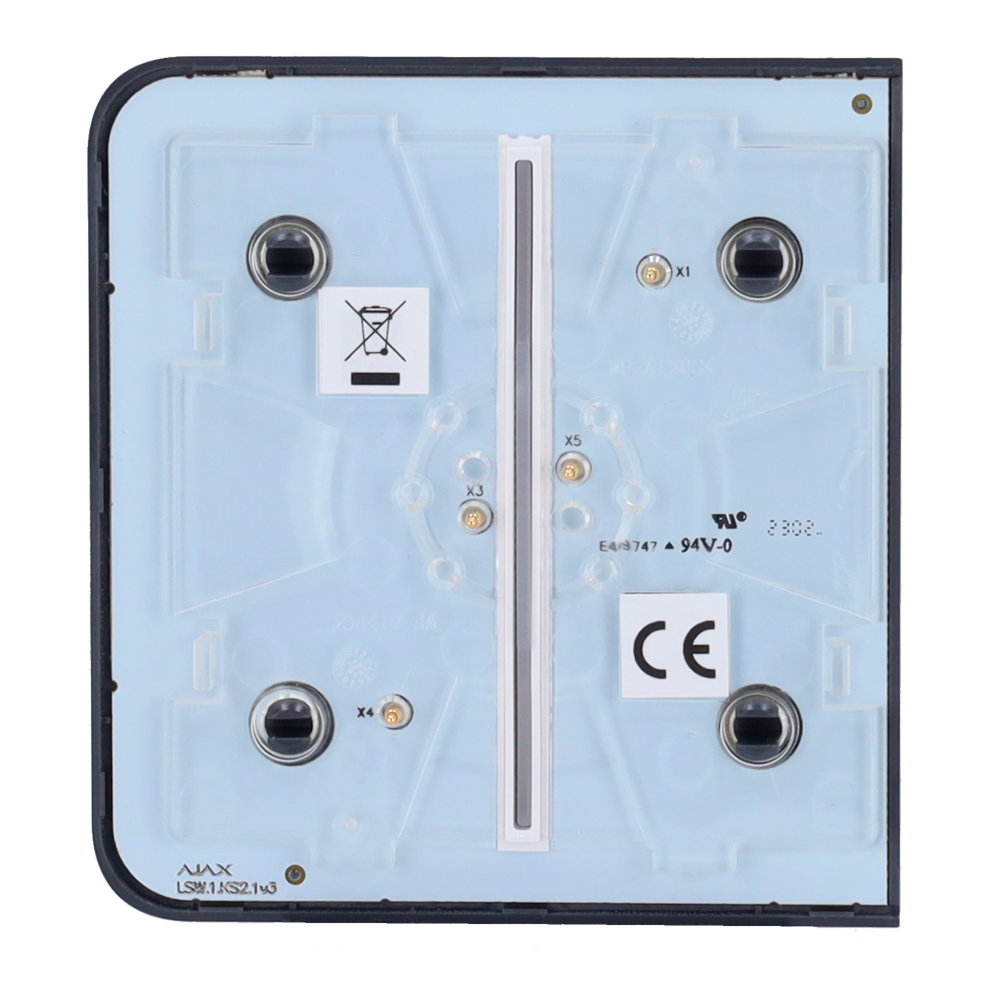 Panel táctil para interruptor de luz doble - Compatible con AJ-LIGHTCORE-2G - Retroiluminación LED - Panel táctil lateral sin contacto - Color grafito