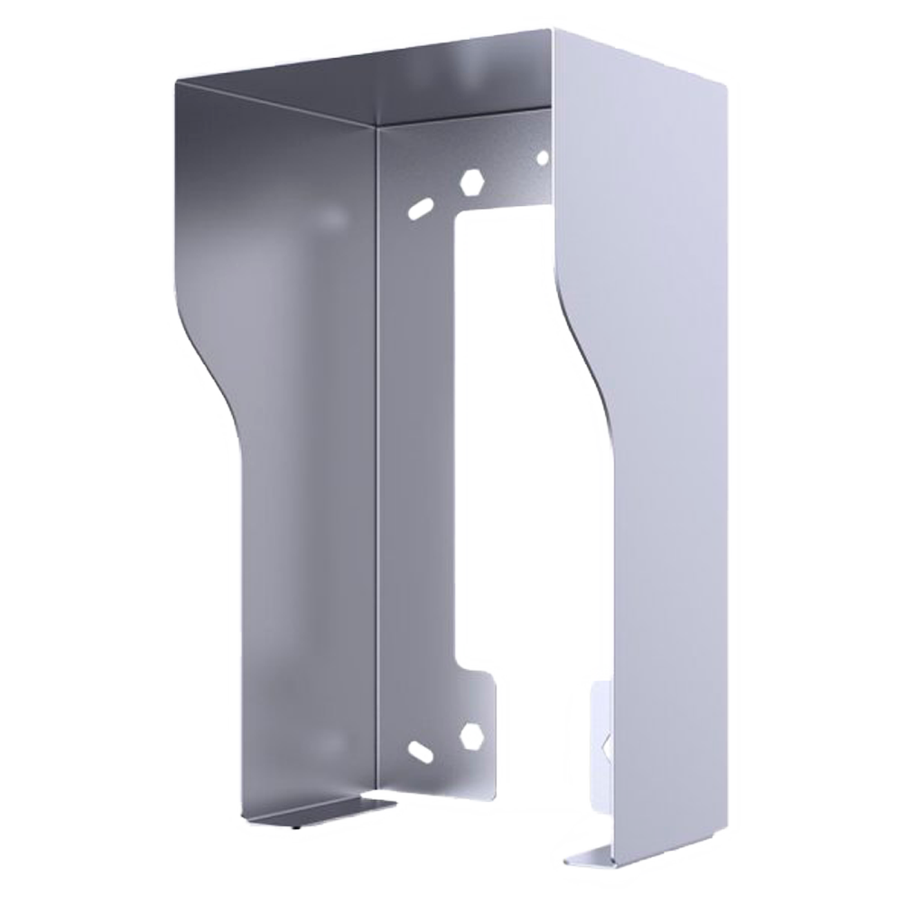 Copertura per videocitofono - Specifico per il videocitofono Akuvox AK-R20A - Misure: 154mm (Al) x 87mm (An) x 50mm (Fo) - Fabbricata in acciaio galvanizzato - Tettuccio antipioggia - Montaggio in superficie - Innowatt