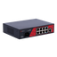 Safire Switch Hi-PoE - 8 puertos PoE + 1 Uplink RJ45 - Velocidad de puertos 10/100Mbps - 6 Puertos PoE+ 30W + 2 Puertos Hi-PoE 60W - Potencia PoE total de 120W - PoE Watchdog / Auto PoE Extendido Hasta 250m