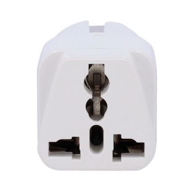 Adapter - Plug Type G (UK) to Plug Type F (EU) - Voltage 250V AC - Maximum current 10-16 A - White color