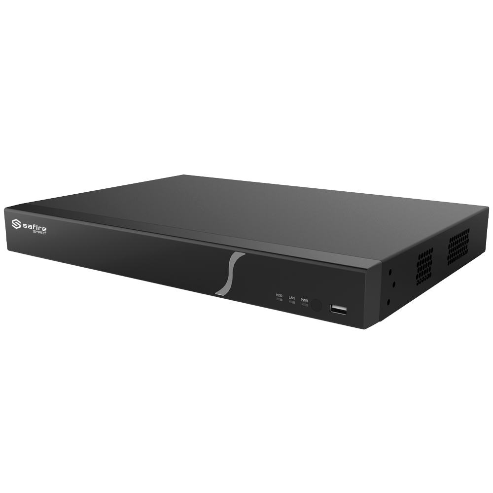 Safire Smart - Videoregistratore analogico XVR Serie 8 - 16CH HDTVI/HDCVI/HDCVI/AHD/CVBS/CVBS/ 16+8 IP - Uscita HDMI 4K e VGA / 2 HDD - Risoluzione massima 4K (15fps) - Audio / Allarmi