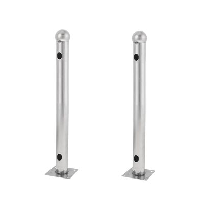 Support for model T barrier - 2 units - Stainless steel - Compatible with 3/4 beam detector - Compatible with ABE and ABH barriers - 50cm