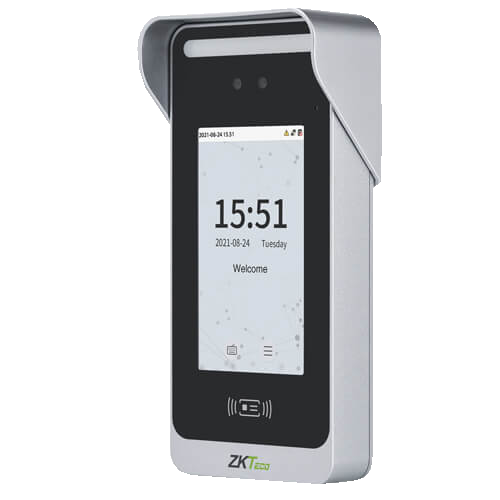 Control de Acceso y Presencia - Reconocimiento facial, de palma y de tarjeta EM - Pantalla táctil TFT de 4" | TCP/IP y WiFi - 800 rostros | 150.000 registros - Compatible con el Software ZKBioAccess IVS - Software ZKBioTime 8 incluido