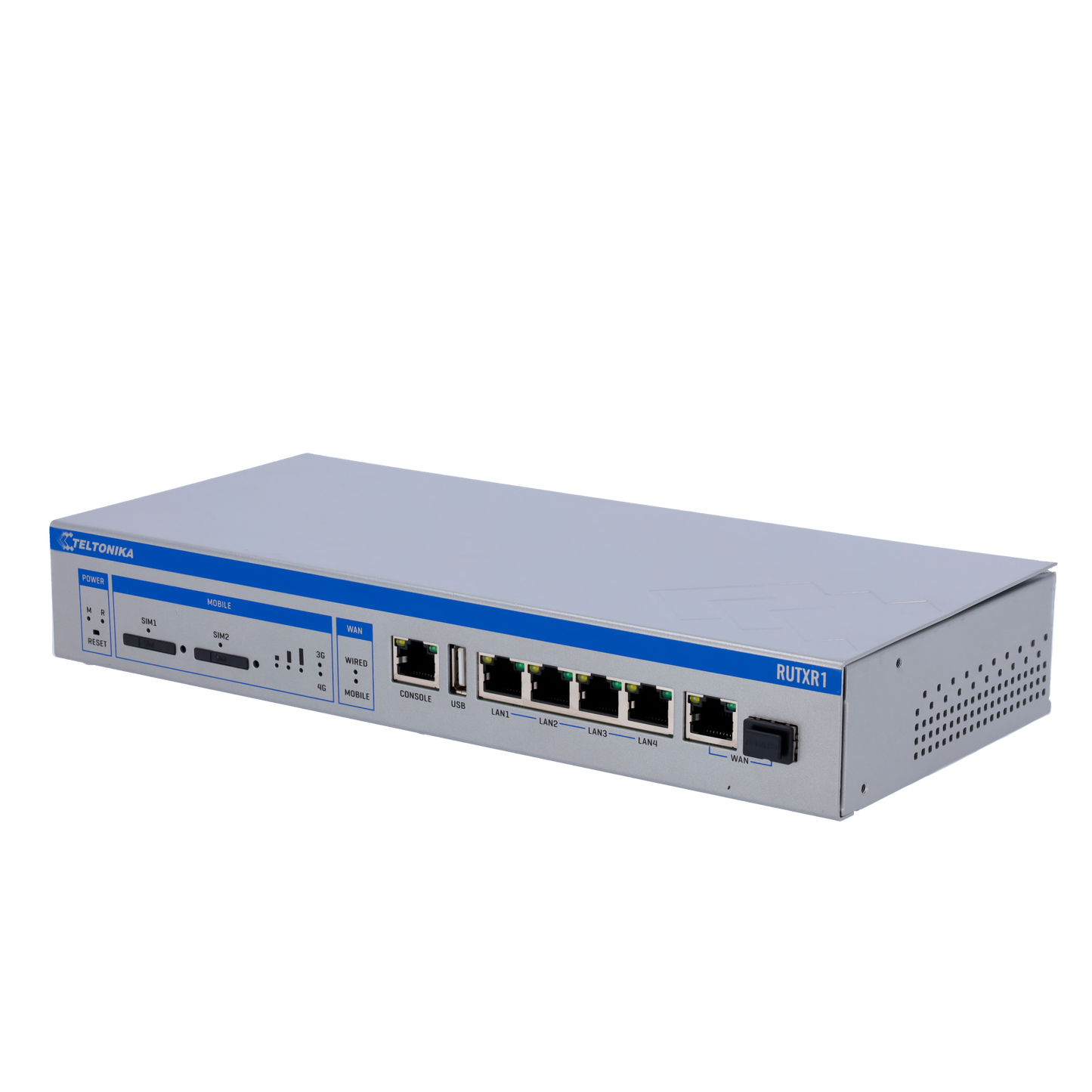 Teltonika Router 4G Industriale - Dual SIM 4G Cat 6 - Wi-Fi 5 - 4 porte Ethernet RJ45 Gigabit - Porta SFP Gigabit - Montaggio su rack