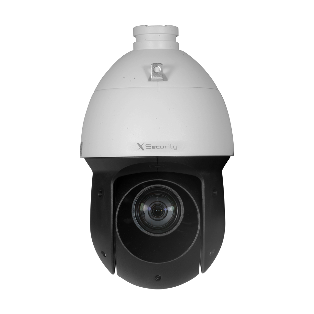 Telecamera IP PTZ X-Security 4 Mpx Gamma Ultra - Alta velocità 240º/segundo - 1/2.8” STARVIS CMOS - Compressione H.265+ / H.265 / H.264+ / H.264 - Obiettivo varifocale 4.8-120 mm - IP66 | WDR | Allarmi