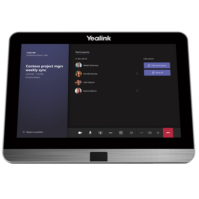 Yealink Videoconferencing All in One - 4K Camera - 80º Viewing Angle - Microphone Array - Altavoz - Compatible with Teams or Zoom