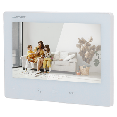 Monitor para videoportero - Pantalla TFT de 7&quot; - Audio bidireccional | LED de estado - 2 hilos HD, WiFi - Ranura tarjeta microSD hasta 128 GB - Montaje en superficie | Blanco