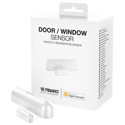 Detector magnético de apertura - Inalámbrico / Bluetooth - Compatible con Apple HomeKit - Antena interna - Incluye sensor de temperatura - 1 batería ER14250 de 3,6 V