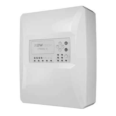 Conventional control panel of 4 zones - 2 siren outputs - 2 alarm and fault outputs and 2 configurable relay outputs - Repeater output - Up to 30 detectors per zone - Automatic detection of EOL resistance