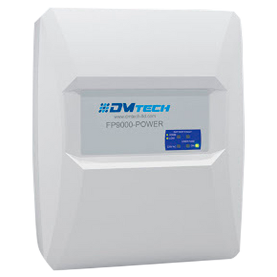 DMTECH power supply - EN54-4 certified - Output current 2A - Maximum up to 3.5A during 15 minutes - Auxiliary fault output - Capacity for 2 12V batteries