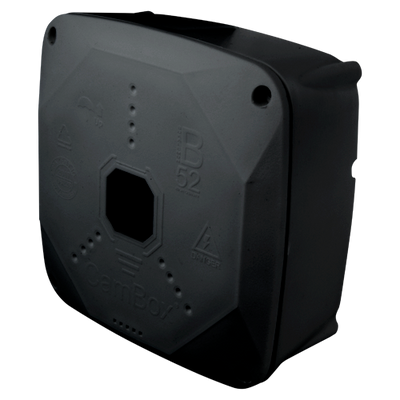 Junction box for dome cameras - Black color - Made of PVC