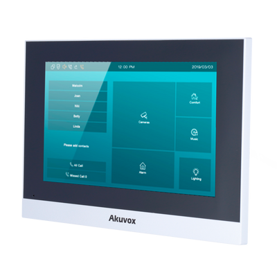 Linux Monitor for Video Intercom - 7" TFT Screen - Crystal Clear Two-Way Audio - TCP/IP, PoE, SIP Standard - Maintenance via Cloud - Monitor and outdoor station connection via Cloud