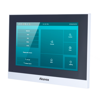 Monitor Linux per Videocitofono - Schermo TFT di 7"  - Audio bidirezionale Crystal Clear - TCP/IP, PoE, SIP Standard - Manutenzione tramite Cloud - Collegamento monitor e postazione esterna tramite Cloud